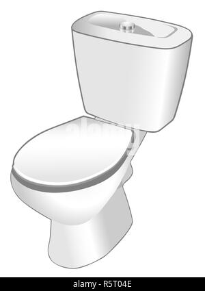 Weiße Toilette Stockfoto