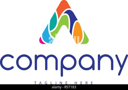 Farbe schreiben ein Logo Stock Vektor