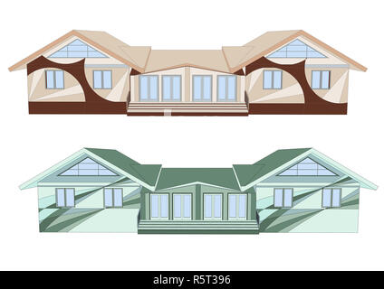 Fassaden der Häuser Stockfoto