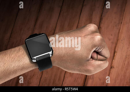 Menschliche Hand tragen smart Watch Stockfoto