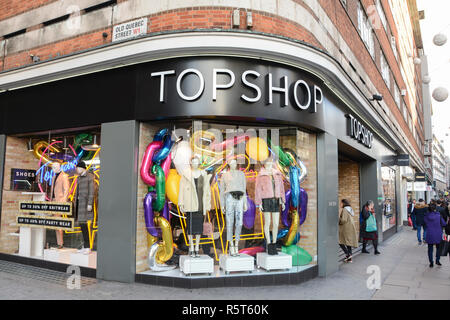 TopShop store Oxford Street, London, UK Stockfoto