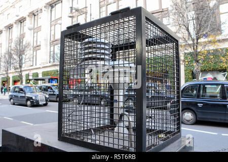 Luftverschmutzung überwachen auf der Oxford Street, London, UK Stockfoto