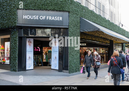 House of Fraser Kaufhaus, Oxford Street, London, UK Stockfoto