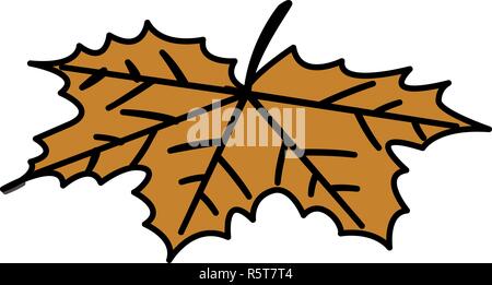 Trockene Blätter Symbol auf weißem Hintergrund, Vector Illustration Stock Vektor