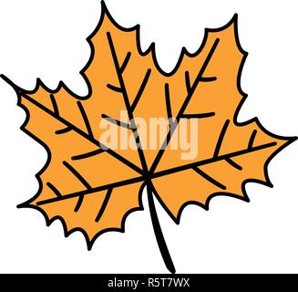 Trockene Blätter Symbol auf weißem Hintergrund, Vector Illustration Stock Vektor