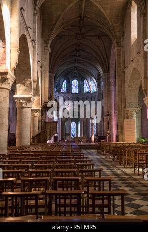 Beaugency, Val de Loire, Frankreich, Interieur der Kirche Notre Dame de Vendôme Stockfoto