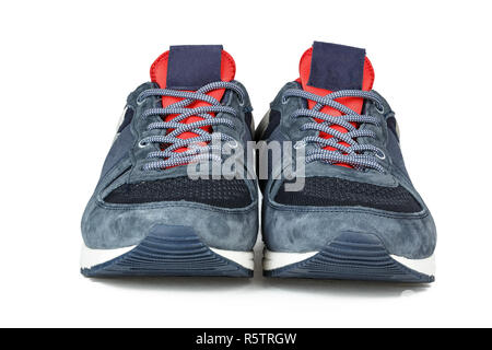 Winter Sneakers auf weißem Hintergrund. Platz für Text Stockfoto