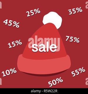Weihnachten Sprechblase mit Santa Claus hat, Vector Illustration Stock Vektor