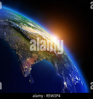 Welt Geographie 3D Rendering planet Stockfoto