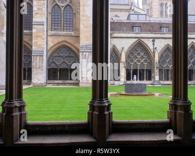 Kreuzgang am Westminster Abbey, London Stockfoto