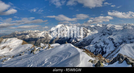 Panorama auf ortlermassiv Stockfoto