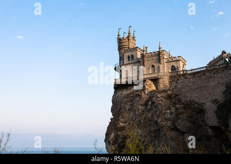 Schwalbennest Schloss auf Aurora Klippe auf der Krim Stockfoto