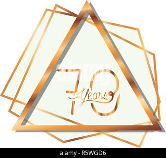 Nummer 70 für Jubiläum Karte Symbol Stock Vektor