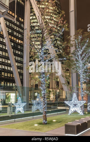 England, London, festliche Light Display, Leadenhall Building, Leadenhall Street Stockfoto