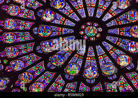 South Rosette der Kathedrale von Notre Dame Stockfoto