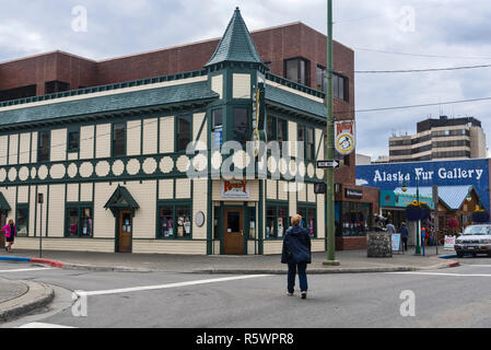 Straßen von Anchorage, Gemeinde von Anchorage, Alaska, USA Stockfoto