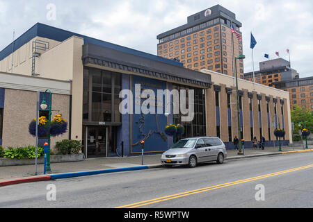 Straßen von Anchorage, Gemeinde von Anchorage, Alaska, USA Stockfoto