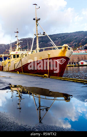 Fischerei Patrouille und Guard Vessel Ankerfisk, gebaut 1978 ex. Thor Erling, in den Hafen von Bergen, Norwegen. Stockfoto