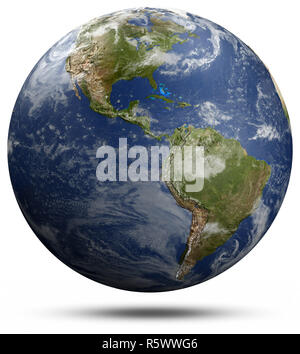 Amerika 3D Rendering planet Stockfoto