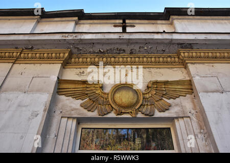 SINAIA, Rumänien - 9 November, 2018. Der Zug Museum Fassade in Gara Regala (die Königliche Bahnhof) Sinaia Resort, Prahova Valley, Rumänien. Stockfoto