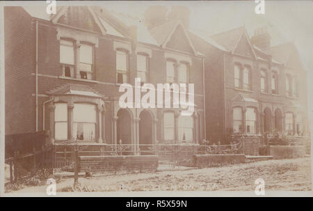 * Vintage photographische Postkarte von Leighton Avenue, Leigh-On-Sea, Essex, England. Stockfoto