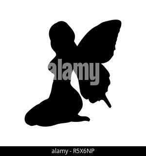 Fairy silhouette fairytale Fantasy magische Stockfoto