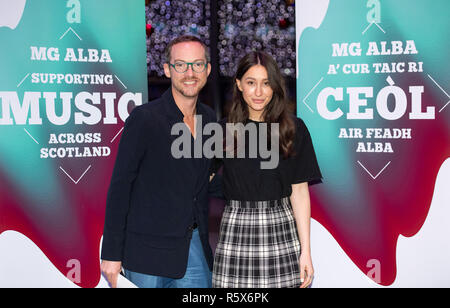 Hände hoch für herkömmliche feiert Schottlands lebendige traditionelle Musik Szene am MG Alba schottische Traditionelle Musik Awards 2018 in Perth Concert Hall Pi Stockfoto