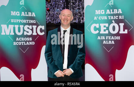 Hände hoch für herkömmliche feiert Schottlands lebendige traditionelle Musik Szene am MG Alba schottische Traditionelle Musik Awards 2018 in Perth Concert Hall Pi Stockfoto