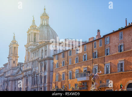 Brunnen auf dem Platz Piazza Navona, Rom. Italien Stockfoto