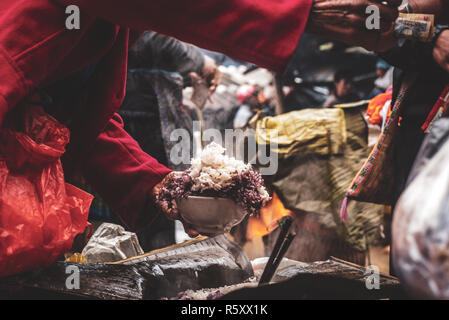 Szenen aus dem Can CAU Markt im Norden von Vietnam Stockfoto