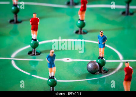 Player Figuren von Tischfußball Spiel Stockfoto