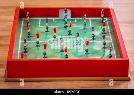 Player Figuren von Tischfußball Spiel Stockfoto