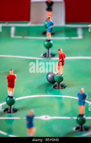 Player Figuren von Tischfußball Spiel Stockfoto