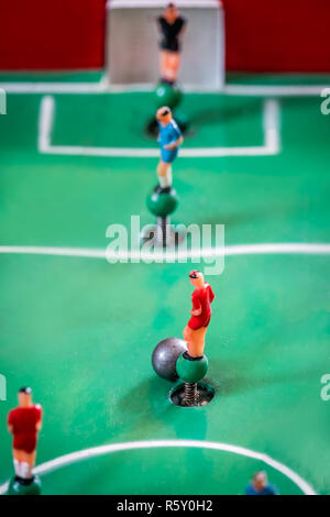 Player Figuren von Tischfußball Spiel Stockfoto