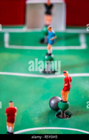 Player Figuren von Tischfußball Spiel Stockfoto