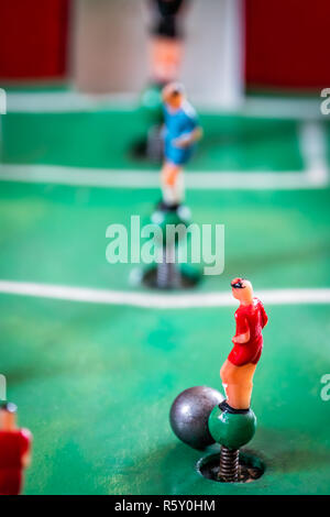 Player Figuren von Tischfußball Spiel Stockfoto