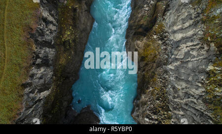 Gullfoss Wasserfall Canyon in Island Stockfoto