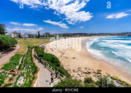 Bondi Beach an einem sonnigen Sommer in Sydney, Australien. Stockfoto