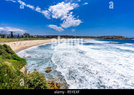Bondi Beach an einem sonnigen Sommer in Sydney, Australien. Stockfoto