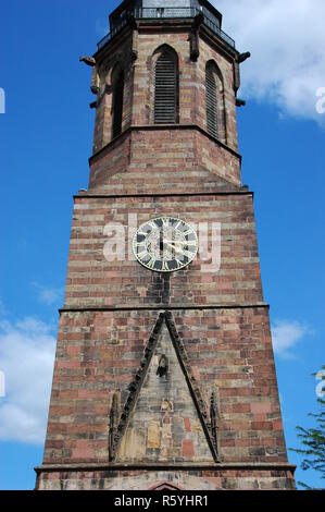 Turm der Stiftskirche in Landau in der Pfalz Stockfoto