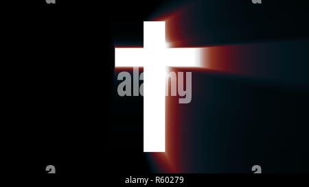 Licht Kreuz Christi, Ray beams Hintergrund Stockfoto