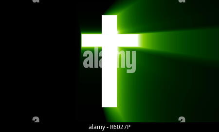 Licht Kreuz Christi, Ray beams Hintergrund Stockfoto