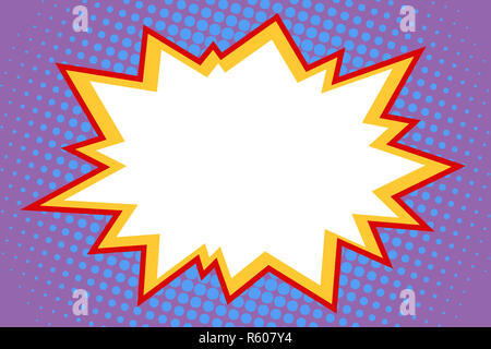 Komische weiße Explosion Stockfoto