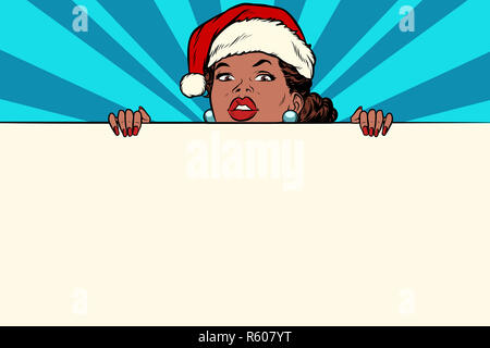 Afrikanische Santa Girl mit Copy space Poster Stockfoto