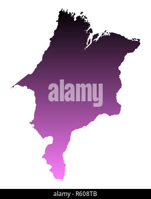 Karte von Maranhão Stockfoto