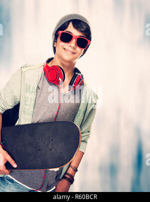 Jugendlich Skateboarder Stockfoto