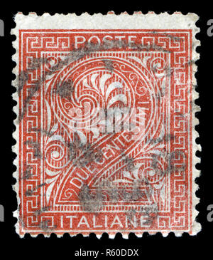 Poststempel Stempel aus Italien in der Ausgabe von De La Rue Serie 1865 ausgestellt Stockfoto