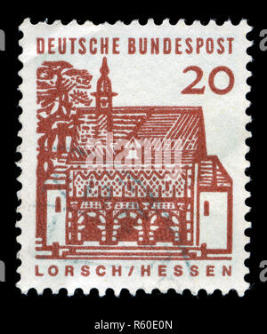 Briefmarke aus der Bundesrepublik Deutschland in die Deutsche Bauwerke aus zwölf Jahrhunderten, die geringe Größe der Serie 1965 ausgestellt Stockfoto