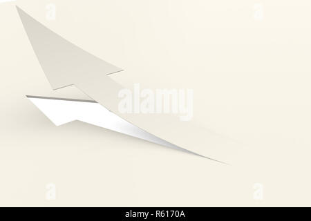 Weißbuch Pfeil Stockfoto