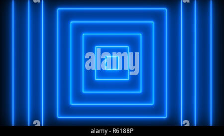 Zusammenfassung Hintergrund mit Neon-Quadrate Stockfoto